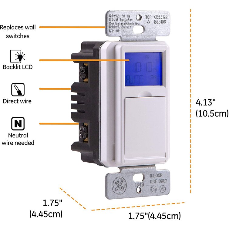 Ge Sunsmart 3 Way In Wall Digital Timer Wayfair